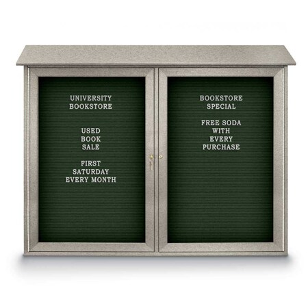 United Visual Products Indoor Enclosed Combo Board, 48"x36", Satin Frame/Black & Cobalt UVCB4836-BLACK-COBACC